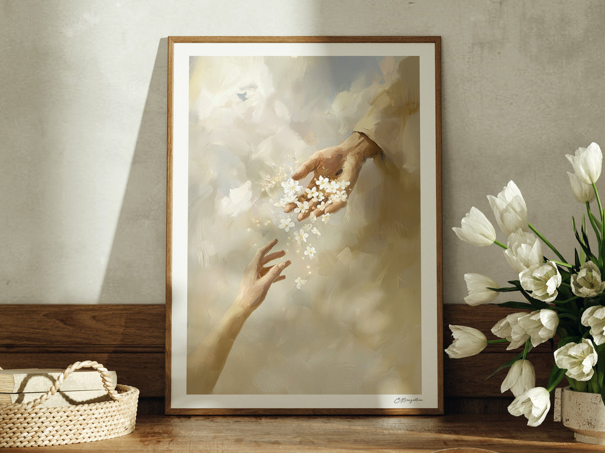 Reaching for Him | Signed Handmade Art Print