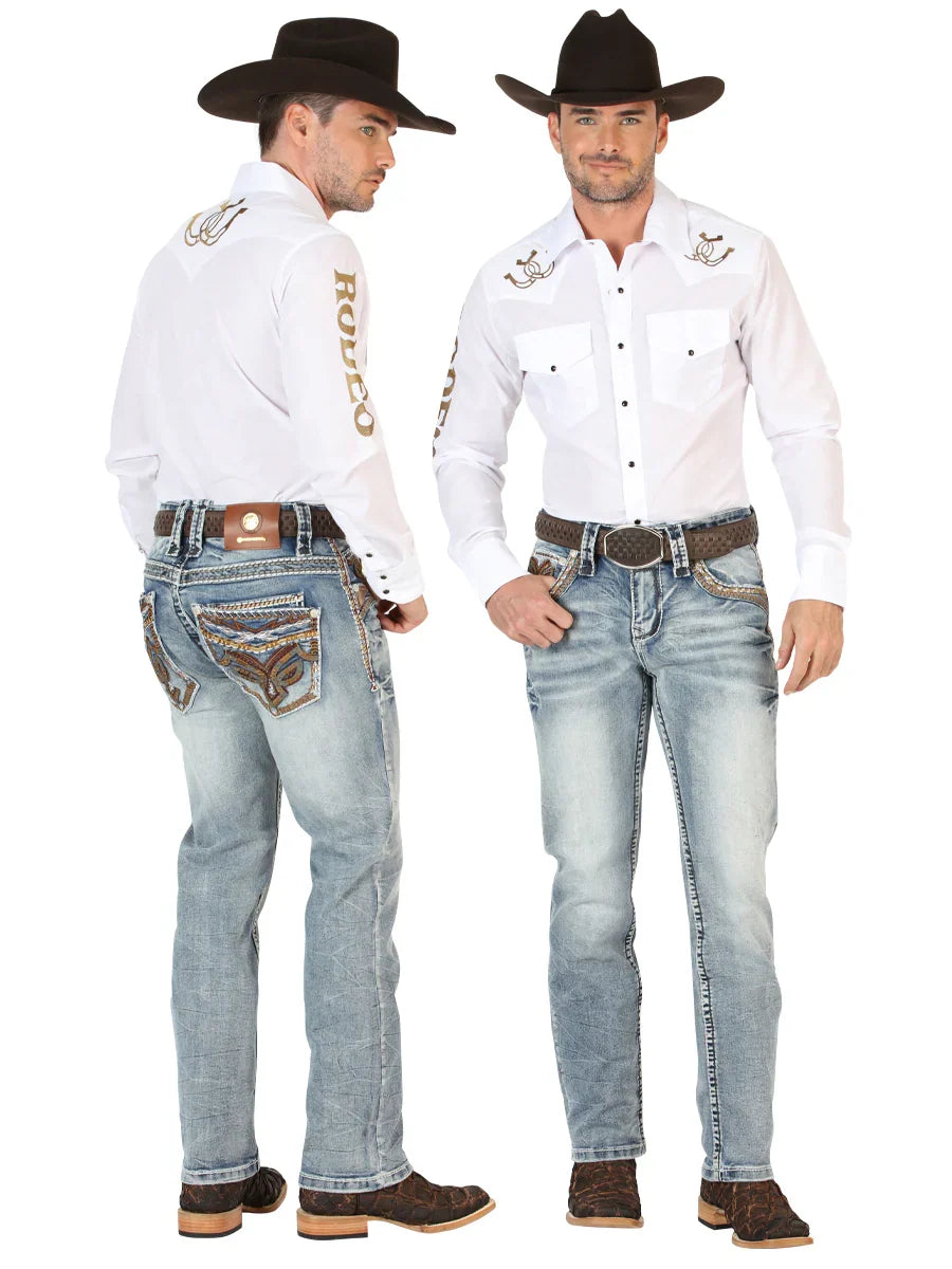 Centenario - Men's Premium Denim Boot Cut Pants - ECG-M91 ID 45530