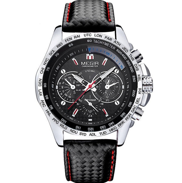 Wholesale Original 1010 Leather Strap 3ATM Waterproof Quartz Luxury Business Mens Watches