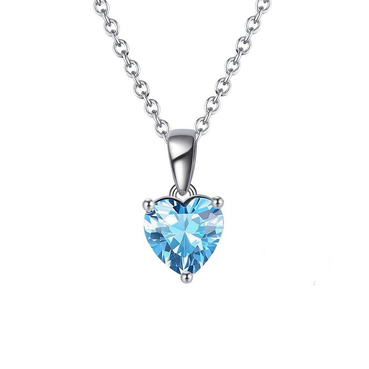 Heart Birthstone Pendant Necklace