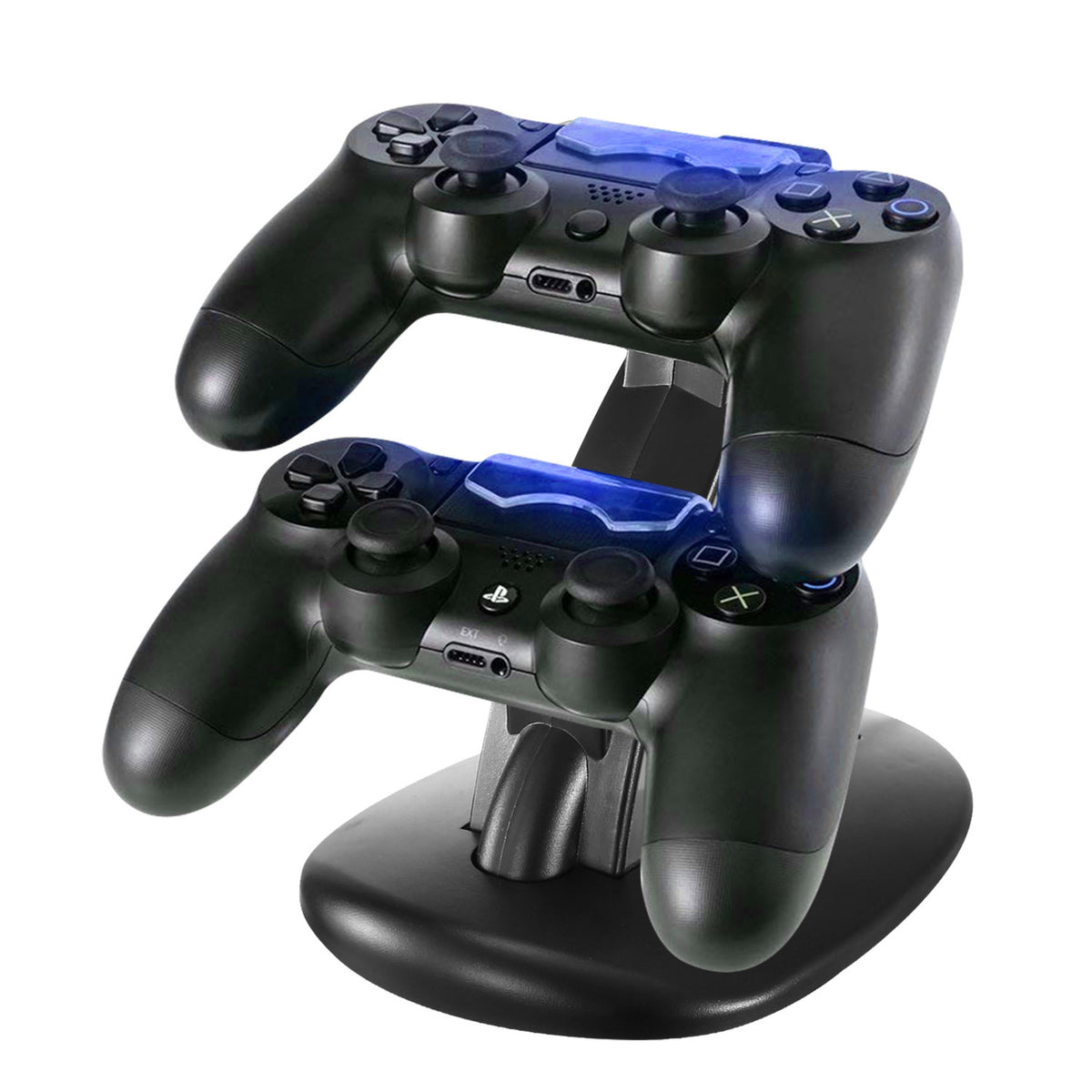 Charging Dock Station Dual Micro USB Charger Stand For PS4 Pro/PS4 Slim Gamepad Controller Handle Charging Station w/ Blue Indicator Game Lovers