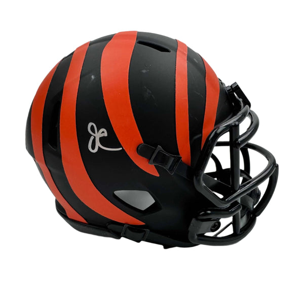 Autographed/Signed Ja'Marr Chase Cincinnati Bengals Lunar Eclipse Alternate Mini Football Helmet JSA COA