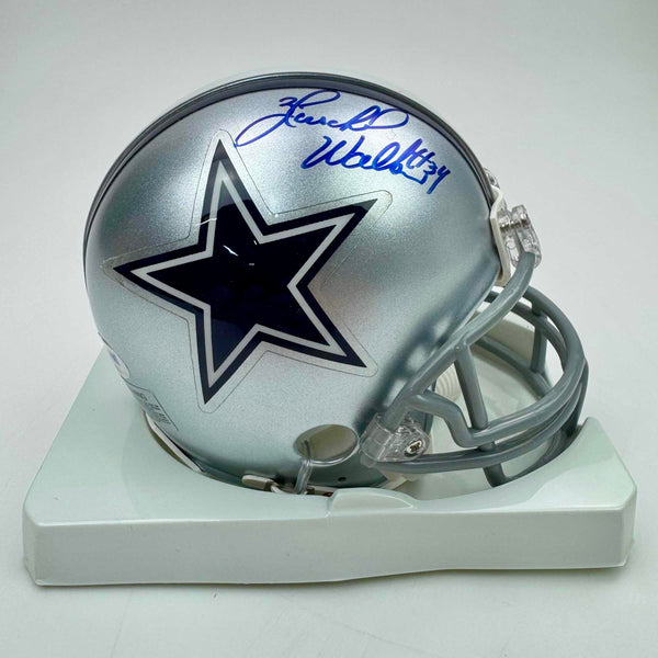 Autographed/Signed Herschel Walker Dallas Cowboys Mini Football Helmet PSA COA