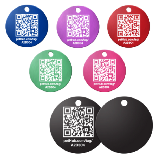 PetHub QR Pet ID Tag – Classic Aluminum