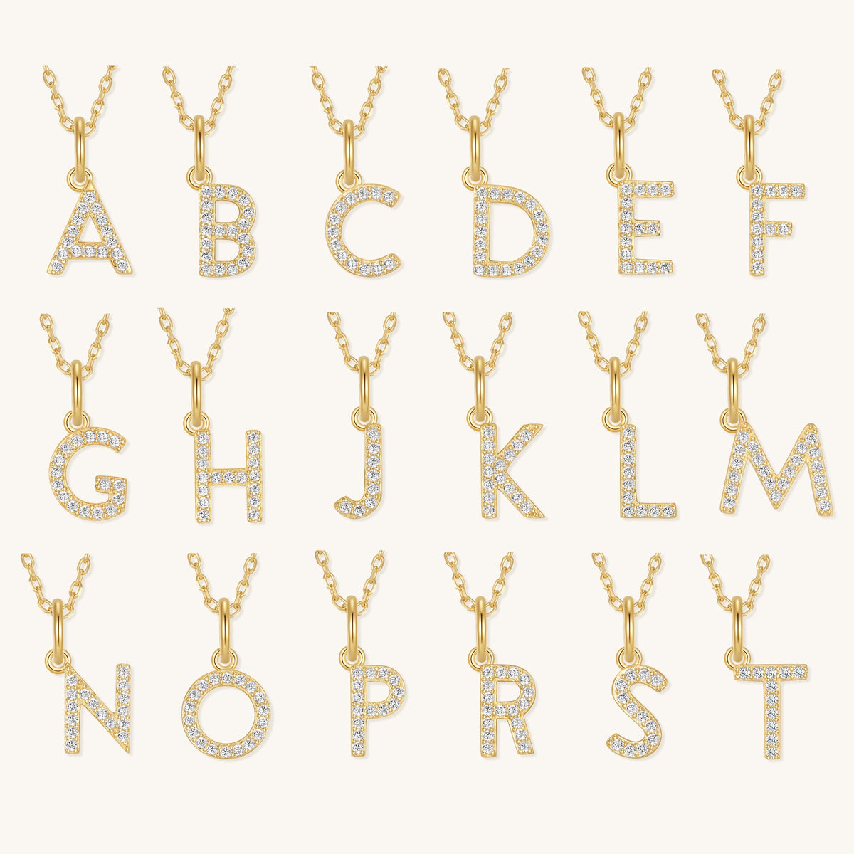 Diamond Letter Necklace