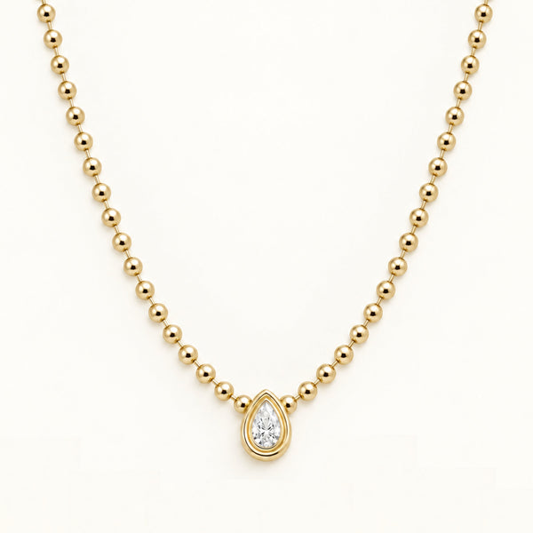 Teardrop Diamond Necklace