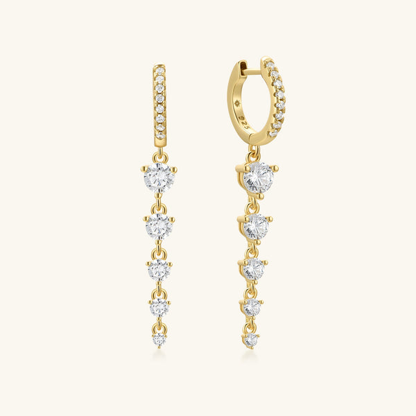 5 Diamond Drop Hoops