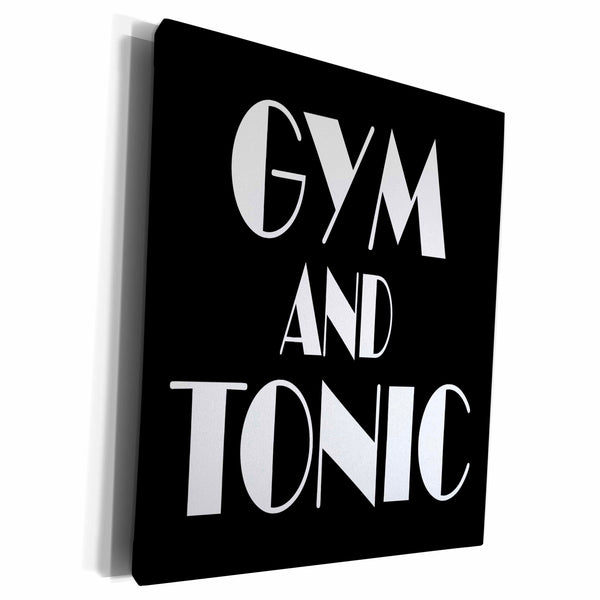 3dRose RinaPiro Fitness Sayings - Gym and tonic. - Museum Grade Canvas Wrap (cw_273579)