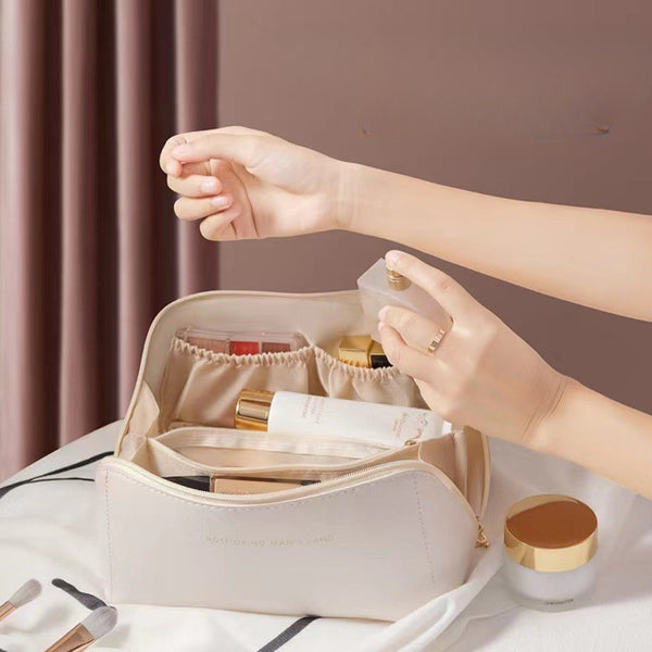 Makeup bag organizers,stylish cosmetic bag, large capacity portable versatile travel products toilet bag woman, makeup bag with compartments,
