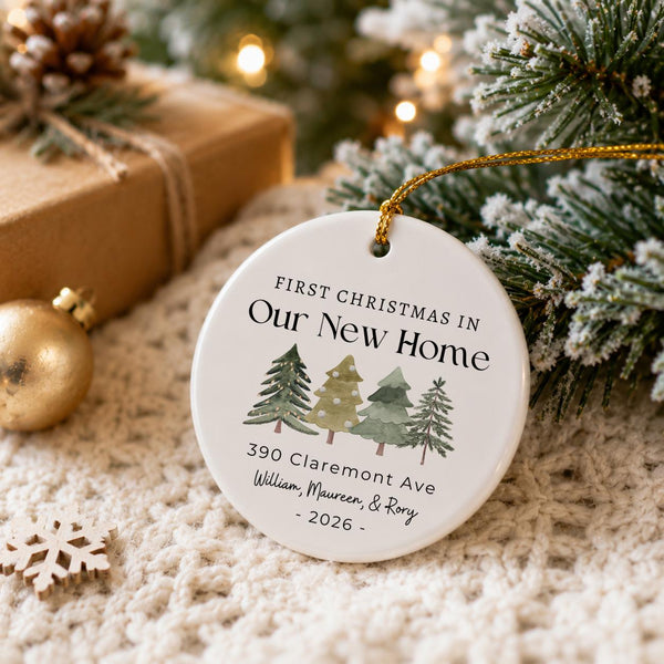 First Christmas in Our New Home Christmas Ornaments