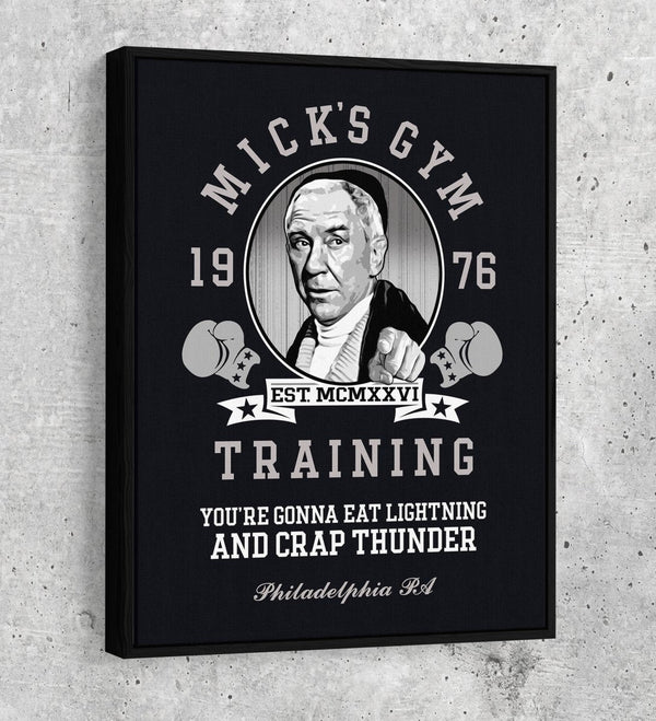 Mick's Gym Canvas Wall Art, Motivational Wall Art, Rocky Decor