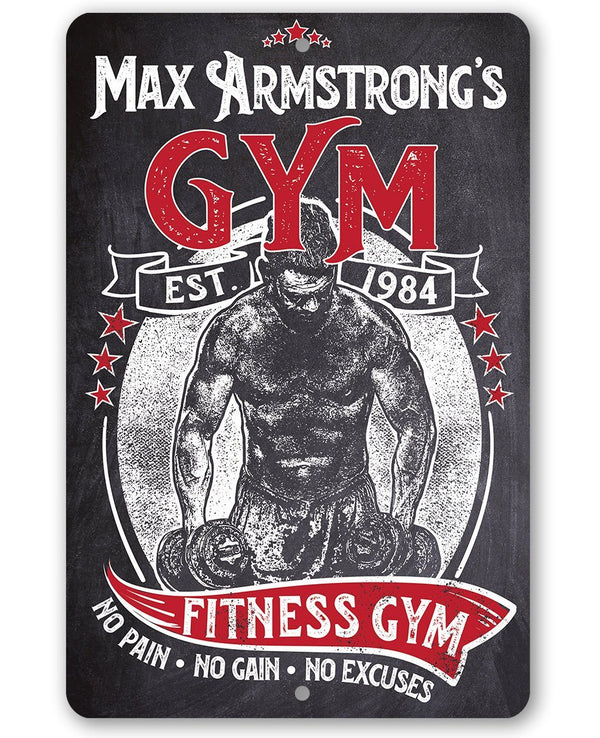 Personalized - Gym - Metal Sign