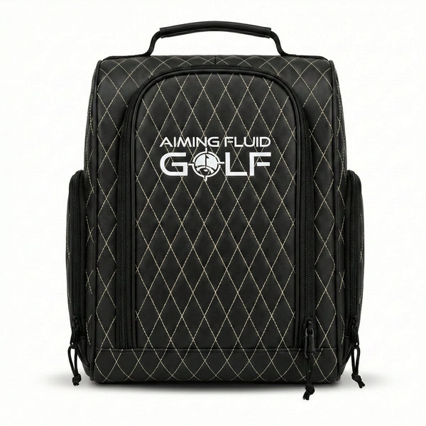 Premium Golf Shoe Bag – Vented Synthetic Leather Shoe Storage