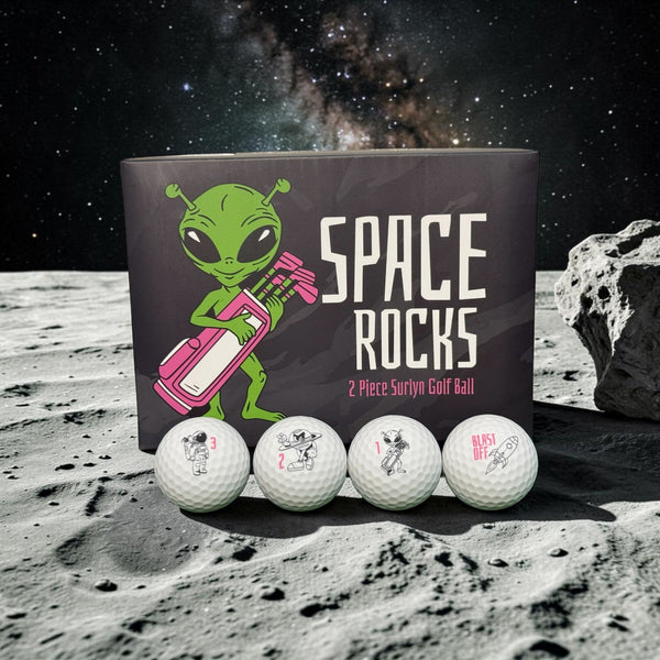 Space Rocks Distance Series Golf Balls | 2-Piece Surlyn Golf Balls | 12-Pack
